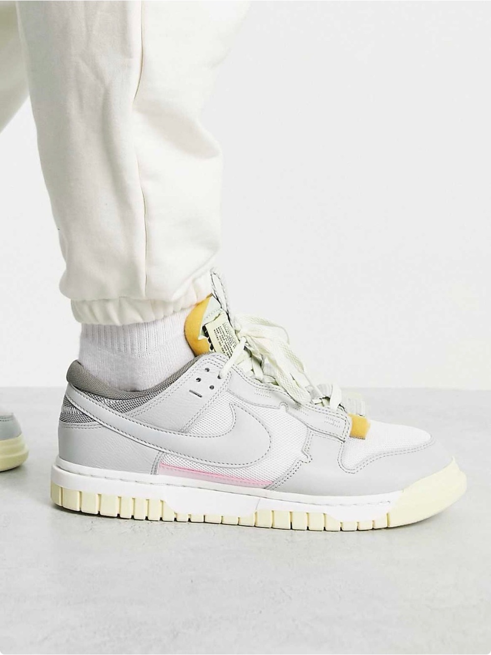 Nike Gray and Pink Low-Top Sneakers